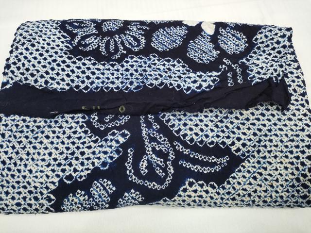 平和屋着物＊夏物 有松鳴海絞 浴衣 反物 着尺 花繋ぎ 綿 逸品 未使用 DABC1662zzz