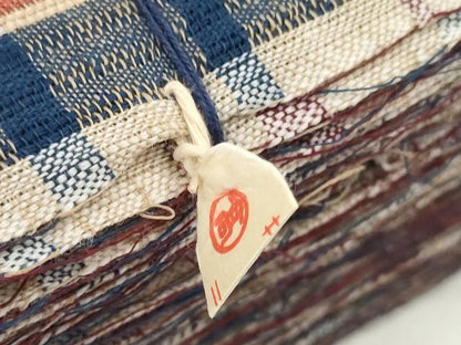 平和屋着物＊夏物 阿波しじら織 浴衣 反物 着尺 正藍染 格子 証紙付き 綿 逸品 未使用 DABC1681zzz