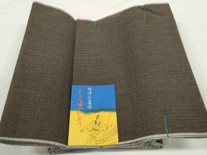 平和屋着物＊夏物 阿波しじら織 浴衣 反物 着尺 正藍染 縞 証紙付き 綿 逸品 未使用 DABC1685zzz