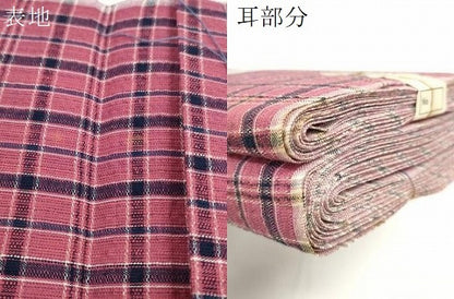 平和屋着物＊夏物 阿波しじら織 浴衣 反物 着尺 正藍染 格子 証紙付き 綿 逸品 未使用 DABC1709zzz