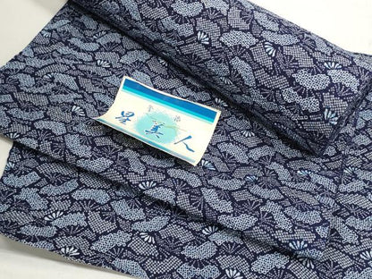 平和屋着物＊夏物 浴衣 反物 着尺 星美人 扇尽くし 綿 未使用 DABC1740zzz