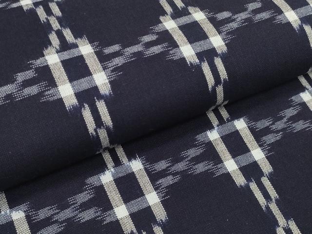 平和屋着物●久留米絣　反物　着尺　絣丸文　綿　逸品　未使用　DABC1753zzz