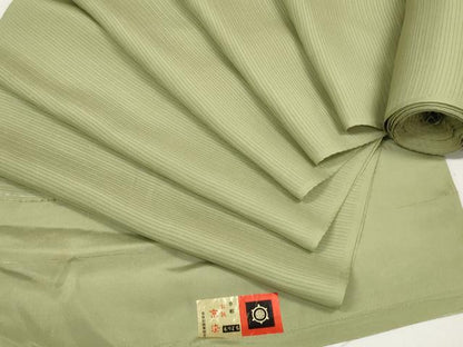 平和屋着物＊夏物 色無地 反物 着尺 絽 京染 抹茶色 逸品 未使用 DABC1757zzz