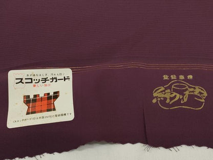 平和屋着物＊夏物 色無地 反物 着尺 絽 似せ紫色 逸品 未使用 DABC1759zzz