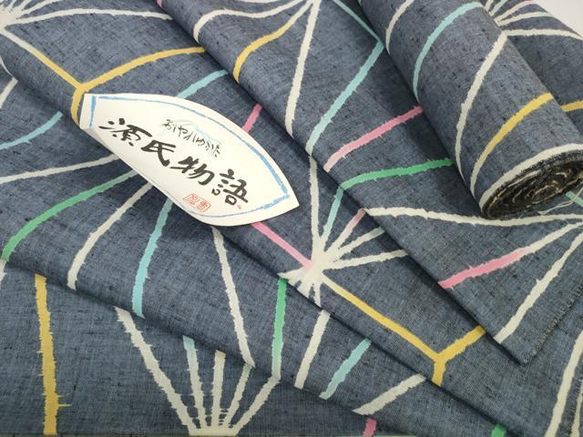平和屋着物＊夏物 浴衣 反物 着尺 麻の葉文様 綿 未使用 DABC1761zzz