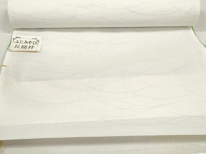 平和屋着物＊夏物 長襦袢 反物 着尺 平絽 芝文 生成り色 洗える着物 未使用 DABC1763zzz