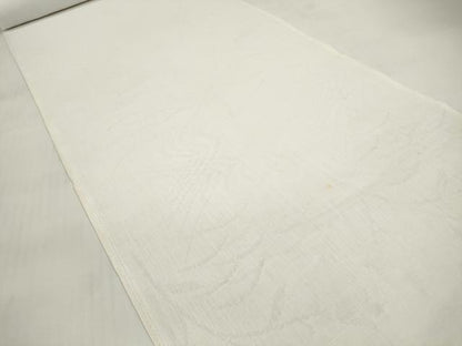 平和屋着物＊夏物 長襦袢 反物 着尺 流水花紋紗 生成り色 綿麻 逸品 未使用 DABC1764zzz