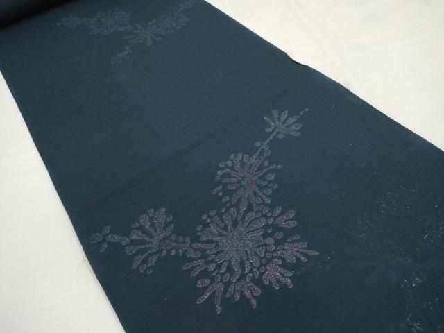 平和屋着物＊夏物 西陣 お召 反物 着尺 舞花文 逸品 未使用 DABC1767zzz