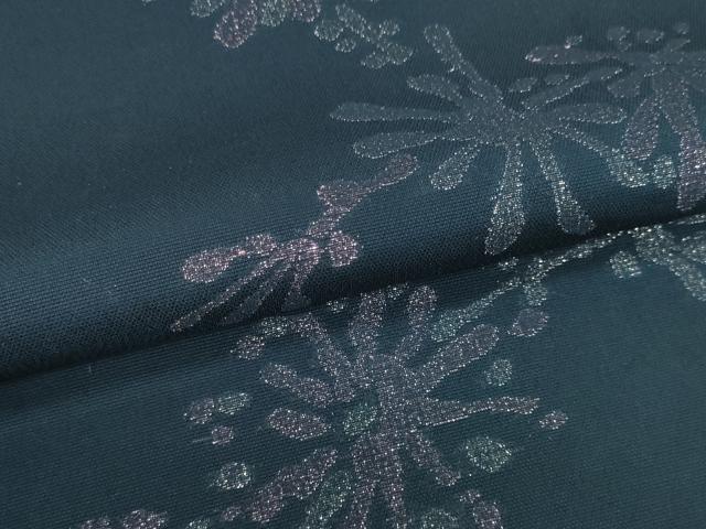 平和屋着物＊夏物 西陣 お召 反物 着尺 舞花文 逸品 未使用 DABC1767zzz