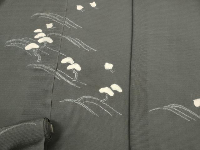 平和屋着物＊夏物 付下げ 反物 着尺 絞り 絽縮緬 千鳥 遠山松文 上代32万 逸品 未使用 DABC1768zzz