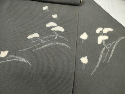 平和屋着物＊夏物 付下げ 反物 着尺 絞り 絽縮緬 千鳥 遠山松文 上代32万 逸品 未使用 DABC1768zzz