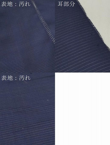 平和屋着物＊夏物 色無地 解き反物 着尺 絽 濃藍色 高島屋扱い 逸品 DABC1769zzz