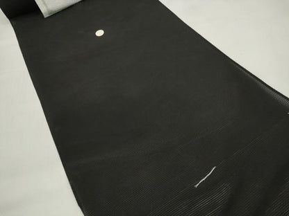 平和屋着物＊夏物 黒紋付 黒反物 着尺 湯のし前 駒絽 甲州優秀黒 藍下染 逸品 未使用 DABC1774zzz