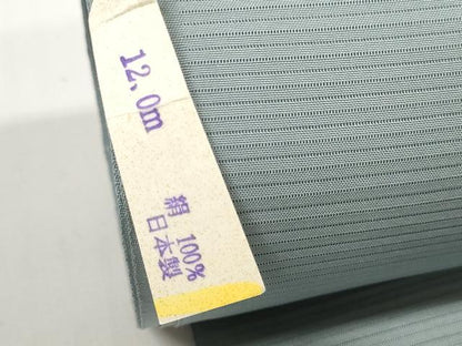 平和屋着物＊夏物 色無地 反物 着尺 色駒絽 五泉 堅牢染 灰青色 逸品 未使用 DABC1785zzz