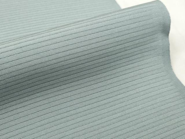 平和屋着物＊夏物 色無地 反物 着尺 色駒絽 五泉 堅牢染 灰青色 逸品 未使用 DABC1785zzz