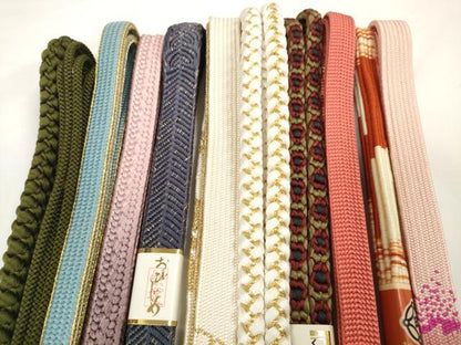 平和屋着物●和装小物　帯締め10本セット　礼装用　組紐　高麗組　笹浪組　金糸　さが美扱い　逸品　未使用　DABC1831zzz