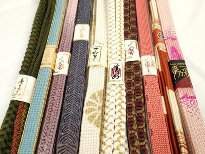平和屋着物●和装小物　帯締め10本セット　礼装用　組紐　高麗組　笹浪組　金糸　さが美扱い　逸品　未使用　DABC1831zzz