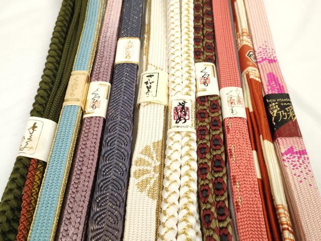 平和屋着物●和装小物　帯締め10本セット　礼装用　組紐　高麗組　笹浪組　金糸　さが美扱い　逸品　未使用　DABC1831zzz