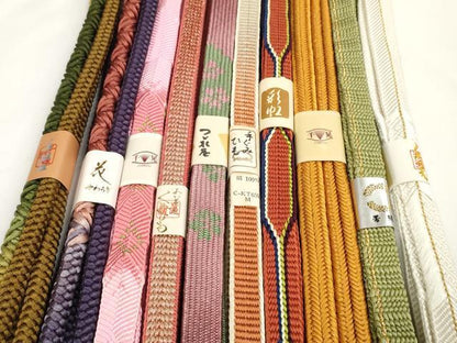 平和屋着物●和装小物　帯締め10本セット　手組紐　高麗組　笹浪組　冠組　鎌倉組　金糸　逸品　未使用　DABC1833zzz