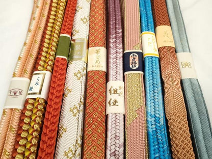 平和屋着物●和装小物　帯締め10本セット　礼装用　手組紐　高麗組　奈良組　金糸　逸品　未使用　DABC1835zzz
