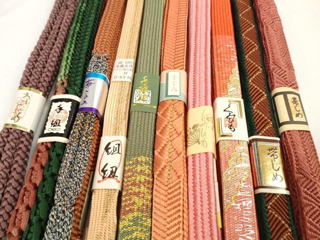 平和屋着物●和装小物　帯締め10本セット　組紐　高麗組　笹浪組　金糸　逸品　未使用　DABC1836zzz