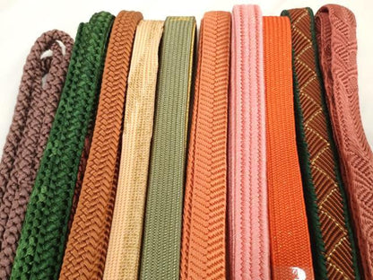 平和屋着物●和装小物　帯締め10本セット　組紐　高麗組　笹浪組　金糸　逸品　未使用　DABC1836zzz