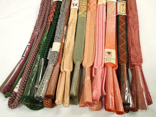 平和屋着物●和装小物　帯締め10本セット　組紐　高麗組　笹浪組　金糸　逸品　未使用　DABC1836zzz