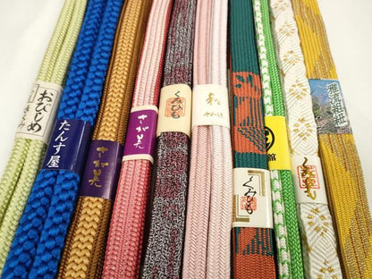 平和屋着物●和装小物　帯締め10本セット　礼装用　組紐　高麗組　金糸　さが美扱い　逸品　未使用　DABC1837zzz