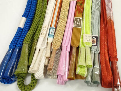 平和屋着物●和装小物　帯締め10本セット　礼装用　手組紐　高麗組　笹浪組　金糸　逸品　未使用　DABC1838zzz