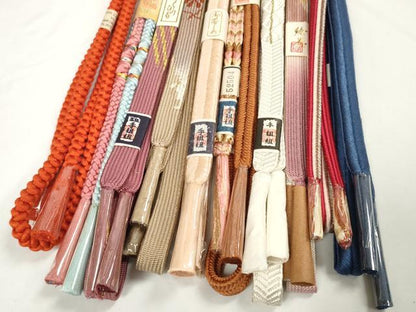 平和屋着物●和装小物　帯締め10本セット　組紐　高麗組　笹浪組　冠組　金銀糸　さが美扱い　松坂屋扱い　逸品　未使用　DABC1839zzz