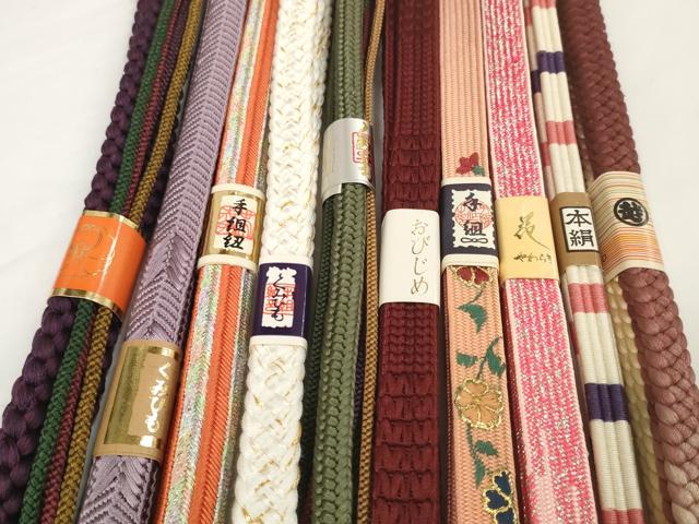 平和屋着物●和装小物　帯締め10本セット　手組紐　高麗組　笹浪組　金銀糸　三越扱い　逸品　未使用　DABC1842zzz