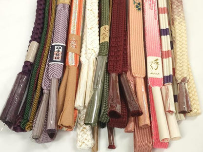 平和屋着物●和装小物　帯締め10本セット　手組紐　高麗組　笹浪組　金銀糸　三越扱い　逸品　未使用　DABC1842zzz