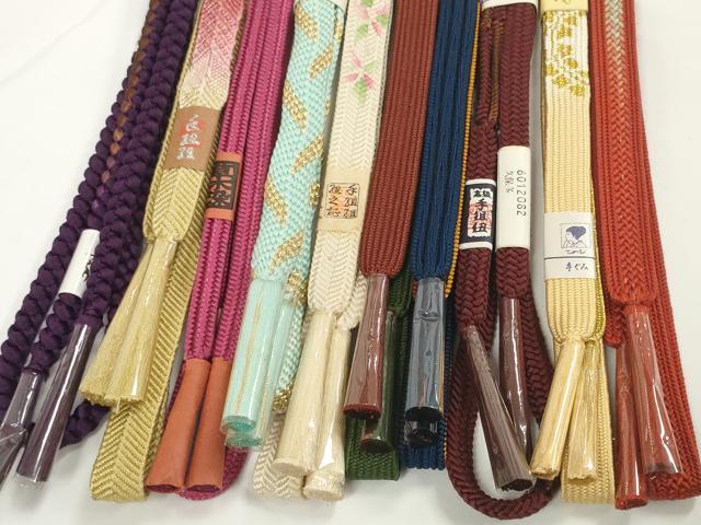 平和屋着物●和装小物　帯締め10本セット　組紐　高麗組　笹浪組　草木染　金糸　逸品　未使用　DABC1843zzz