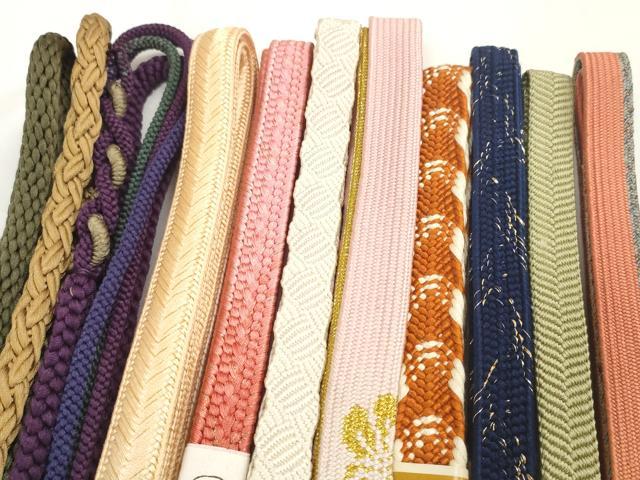 平和屋着物●和装小物　帯締め10本セット　伊賀の組紐　組紐　高麗組　金糸　逸品　未使用　DABC1844zzz