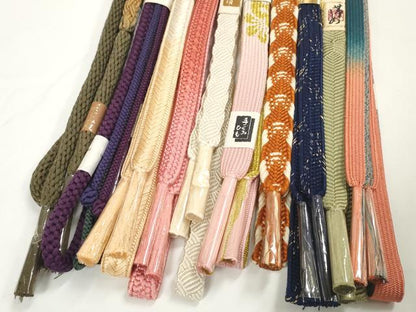 平和屋着物●和装小物　帯締め10本セット　伊賀の組紐　組紐　高麗組　金糸　逸品　未使用　DABC1844zzz