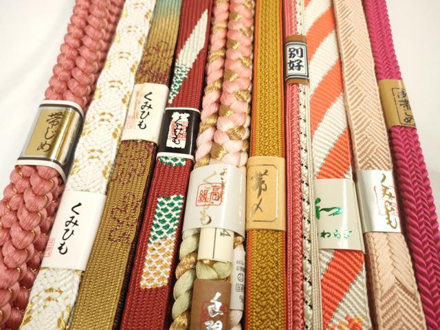 平和屋着物●和装小物　帯締め10本セット　礼装用　組紐　高麗組　金銀糸　逸品　未使用　DABC1845zzz