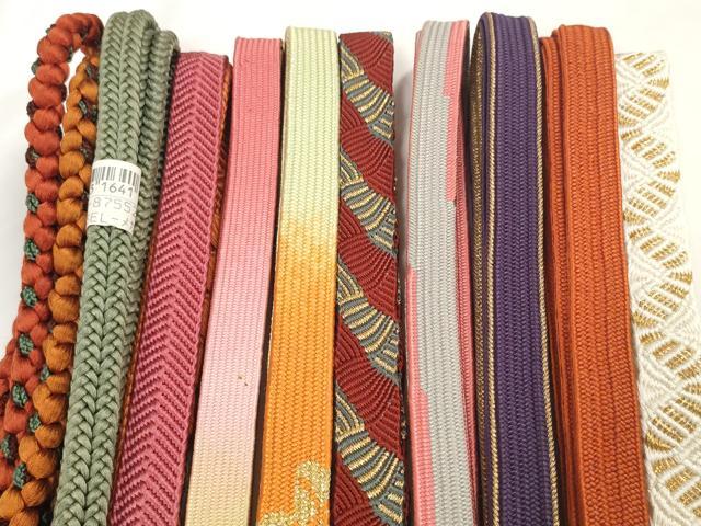 平和屋着物●和装小物　帯締め10本セット　礼装用　組紐　高麗組　金糸　逸品　未使用　DABC1846zzz