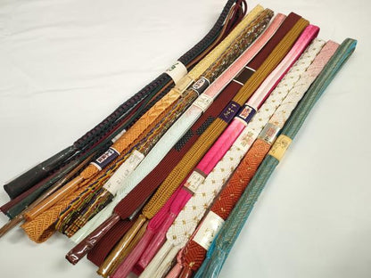平和屋着物●和装小物　帯締め10本セット　礼装用　手組紐　高麗組　金糸　逸品　未使用　DABC1847zzz