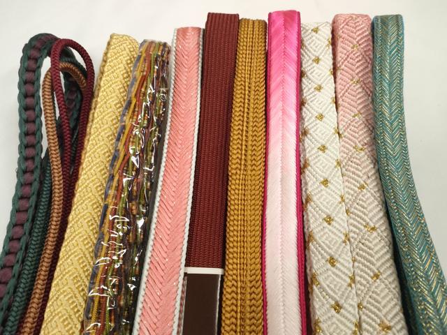 平和屋着物●和装小物　帯締め10本セット　礼装用　手組紐　高麗組　金糸　逸品　未使用　DABC1847zzz