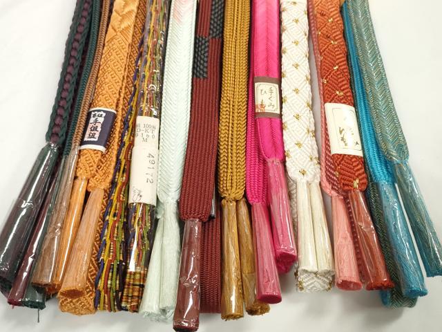 平和屋着物●和装小物　帯締め10本セット　礼装用　手組紐　高麗組　金糸　逸品　未使用　DABC1847zzz