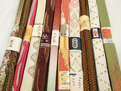 平和屋着物●和装小物　帯締め10本セット　礼装用　手組　組紐　高麗組　金銀糸　阪急百貨店扱い　逸品　未使用　DABC1848zzz