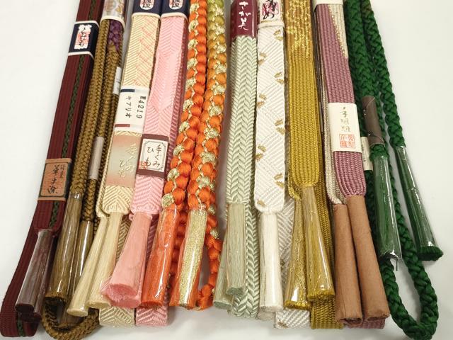 平和屋着物●和装小物　帯締め10本セット　礼装用　手組紐　高麗組　笹浪組　草木染　金糸　逸品　未使用　DABC1849zzz