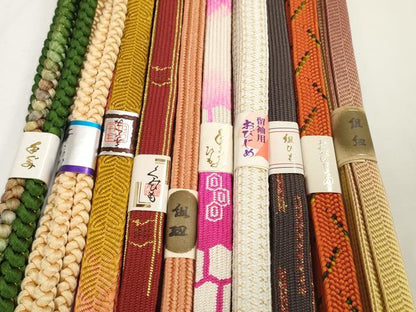 平和屋着物●和装小物　帯締め10本セット　礼装用　手組　高麗組　笹浪組　金銀糸　逸品　未使用　DABC1850zzz