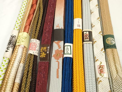 平和屋着物●和装小物　帯締め10本セット　礼装用　雅流　組紐　高麗組　笹浪組　泥染　金糸　逸品　未使用　DABC1851zzz