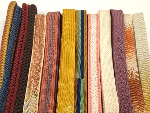 平和屋着物●和装小物　帯締め10本セット　雅流　組紐　高麗組　笹浪組　金糸　逸品　未使用　DABC1853zzz