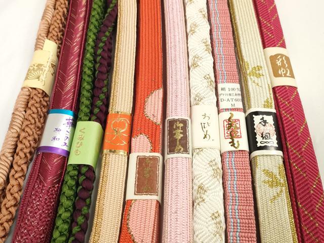 平和屋着物●和装小物　帯締め10本セット　礼装用　手組　高麗組　笹浪組　金糸　逸品　未使用　DABC1854zzz