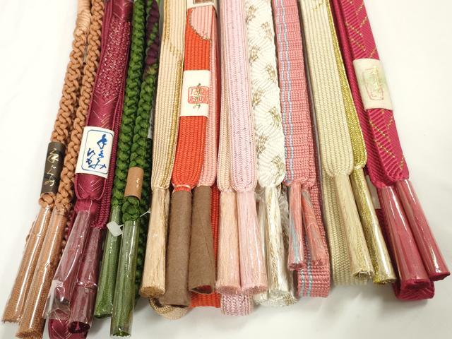 平和屋着物●和装小物　帯締め10本セット　礼装用　手組　高麗組　笹浪組　金糸　逸品　未使用　DABC1854zzz