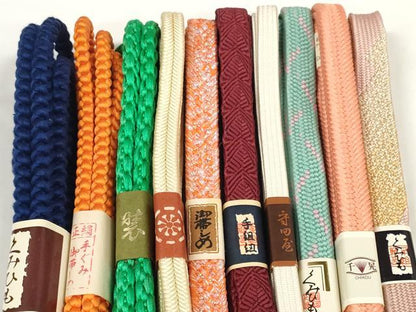 平和屋着物●和装小物　帯締め10本セット　組紐　高麗組　冠組　金糸　逸品　未使用　DABC1857zzz