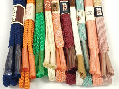 平和屋着物●和装小物　帯締め10本セット　組紐　高麗組　冠組　金糸　逸品　未使用　DABC1857zzz