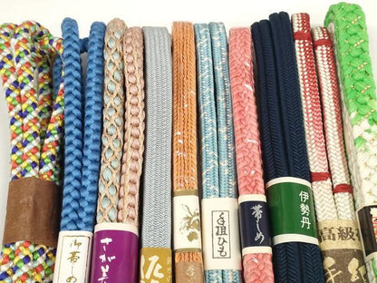 平和屋着物●和装小物　帯締め10本セット　組紐　御岳組　冠組　泥染　金銀糸　さが美・伊勢丹扱い　逸品　未使用　DABC1858zzz